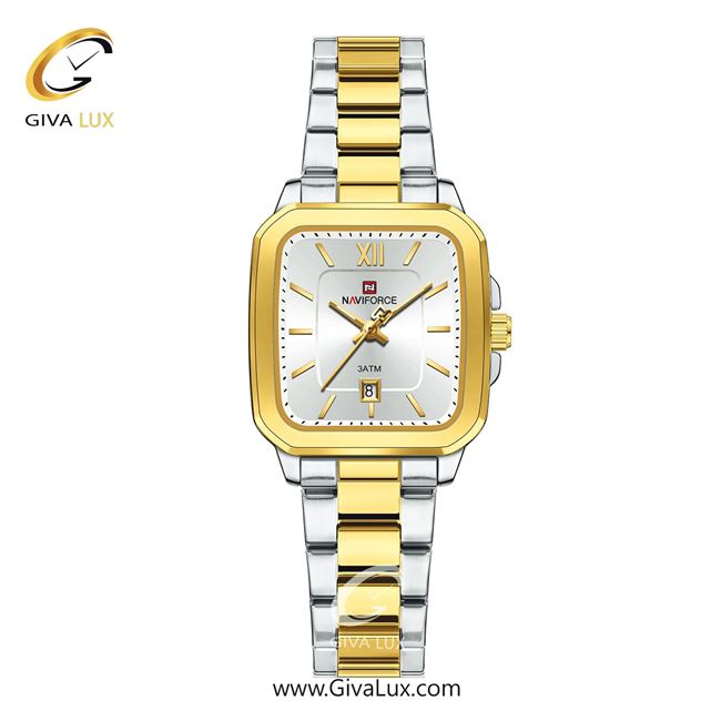 ساعت مچی اورجینال زنانه ناوی فورس|Naviforce|نوی فورس|نیوی فورس نقره ای-طلایی | نقره ای-طلایی| نقره ای| کد رفرنس NF9239 S/W/G